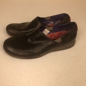Merrell Womens Leather Slip On OrthoLite Chocolate Brown Size US 8 Dark Academia